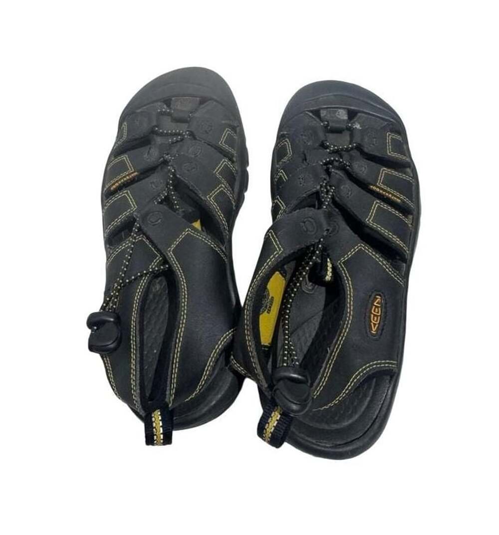 Keen Waterproof Hiking Sandals Mens 6 Womens 8 Black Yellow Sport Outdoor